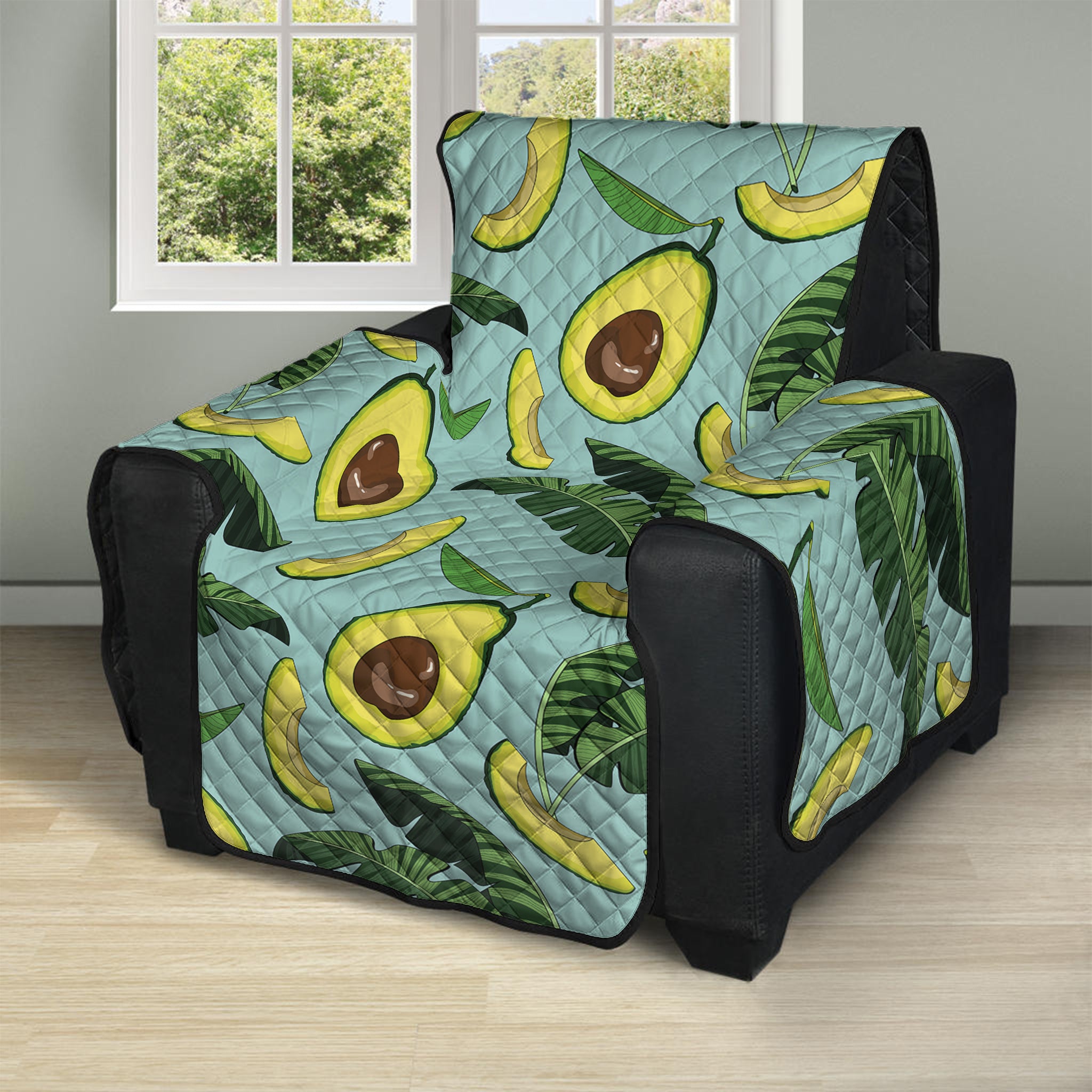 Banana Leaf Avocado Pattern Print Recliner Protector