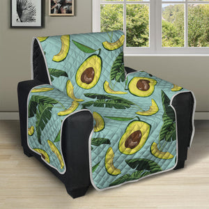 Banana Leaf Avocado Pattern Print Recliner Protector