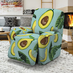 Banana Leaf Avocado Pattern Print Recliner Slipcover