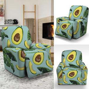 Banana Leaf Avocado Pattern Print Recliner Slipcover