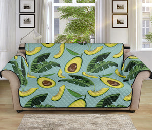 Banana Leaf Avocado Pattern Print Sofa Protector