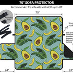 Banana Leaf Avocado Pattern Print Sofa Protector