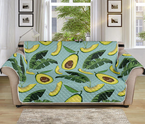 Banana Leaf Avocado Pattern Print Sofa Protector