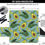 Banana Leaf Avocado Pattern Print Sofa Protector