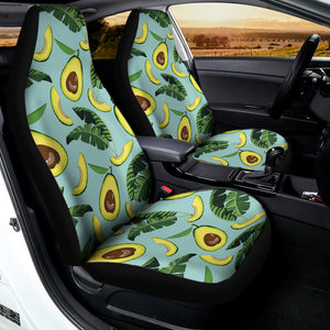 Banana Leaf Avocado Pattern Print Universal Fit Car Seat Covers