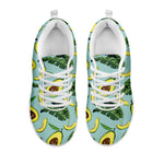 Banana Leaf Avocado Pattern Print White Sneakers