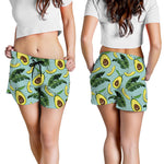 Banana Leaf Avocado Pattern Print Women's Shorts