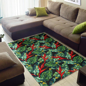 Banana Leaf Hawaiian Pattern Print Area Rug GearFrost