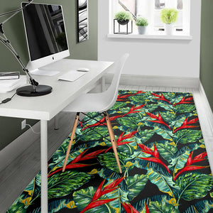 Banana Leaf Hawaiian Pattern Print Area Rug GearFrost