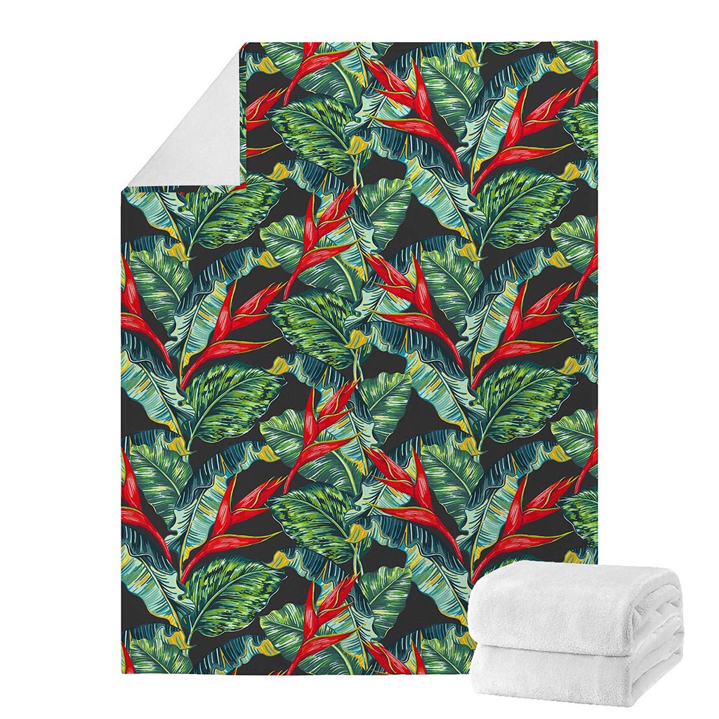 Banana Leaf Hawaiian Pattern Print Blanket