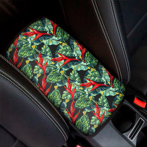 Banana Leaf Hawaiian Pattern Print Car Center Console Cover