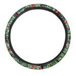 Banana Leaf Hawaiian Pattern Print Car Steering Wheel Cover