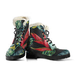 Banana Leaf Hawaiian Pattern Print Comfy Boots GearFrost