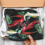 Banana Leaf Hawaiian Pattern Print Comfy Boots GearFrost