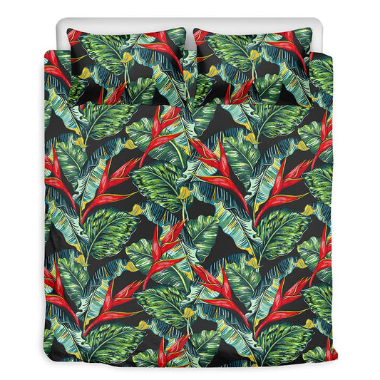 Banana Leaf Hawaiian Pattern Print Duvet Cover Bedding Set