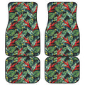 Banana Leaf Hawaiian Pattern Print Front and Back Car Floor Mats