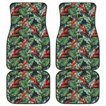 Banana Leaf Hawaiian Pattern Print Front and Back Car Floor Mats