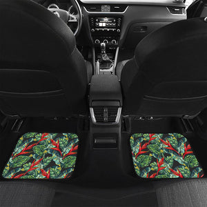 Banana Leaf Hawaiian Pattern Print Front and Back Car Floor Mats