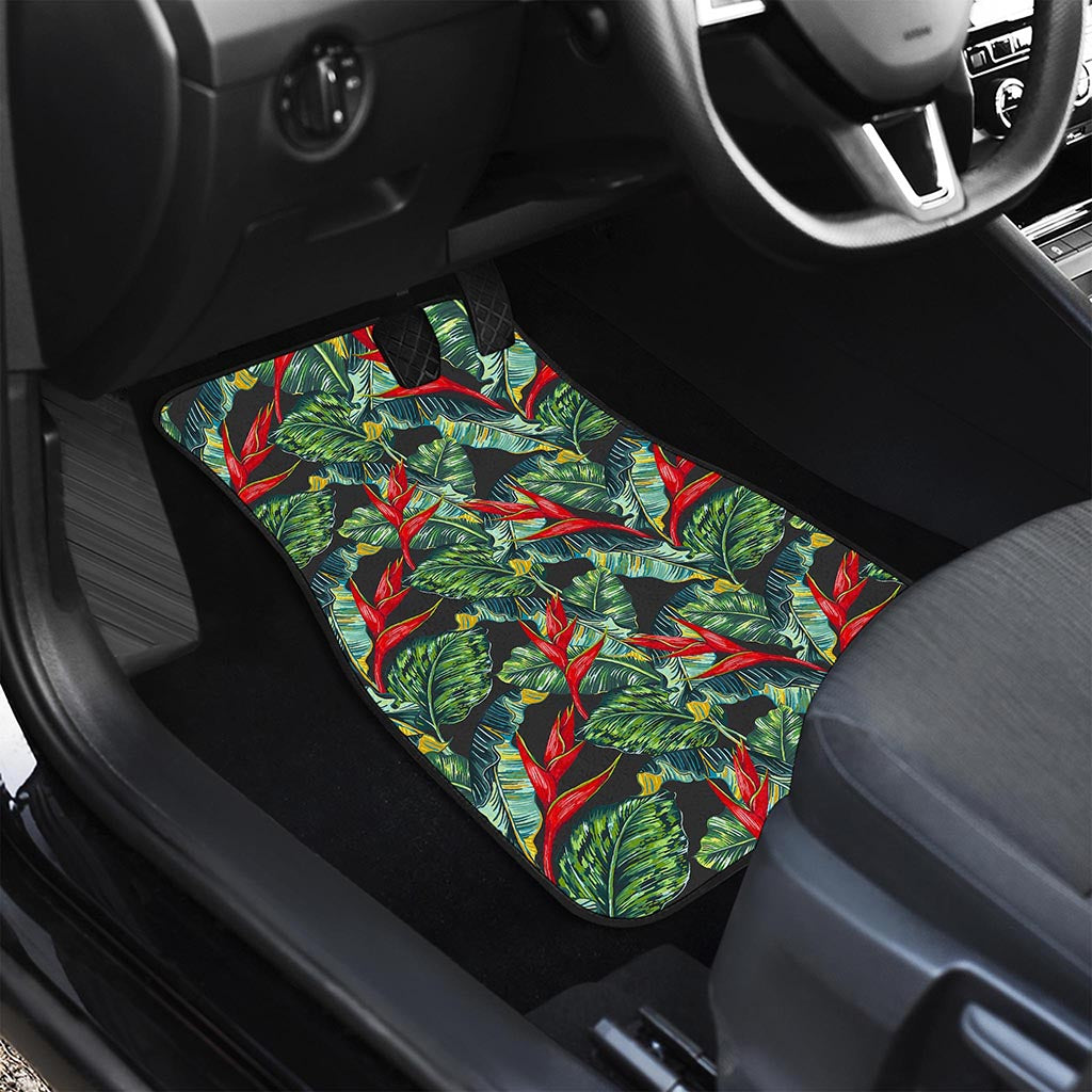 Banana Leaf Hawaiian Pattern Print Front and Back Car Floor Mats