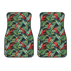 Banana Leaf Hawaiian Pattern Print Front Car Floor Mats