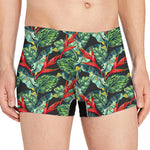 Banana Leaf Hawaiian Pattern Print Men's Boxer Briefs