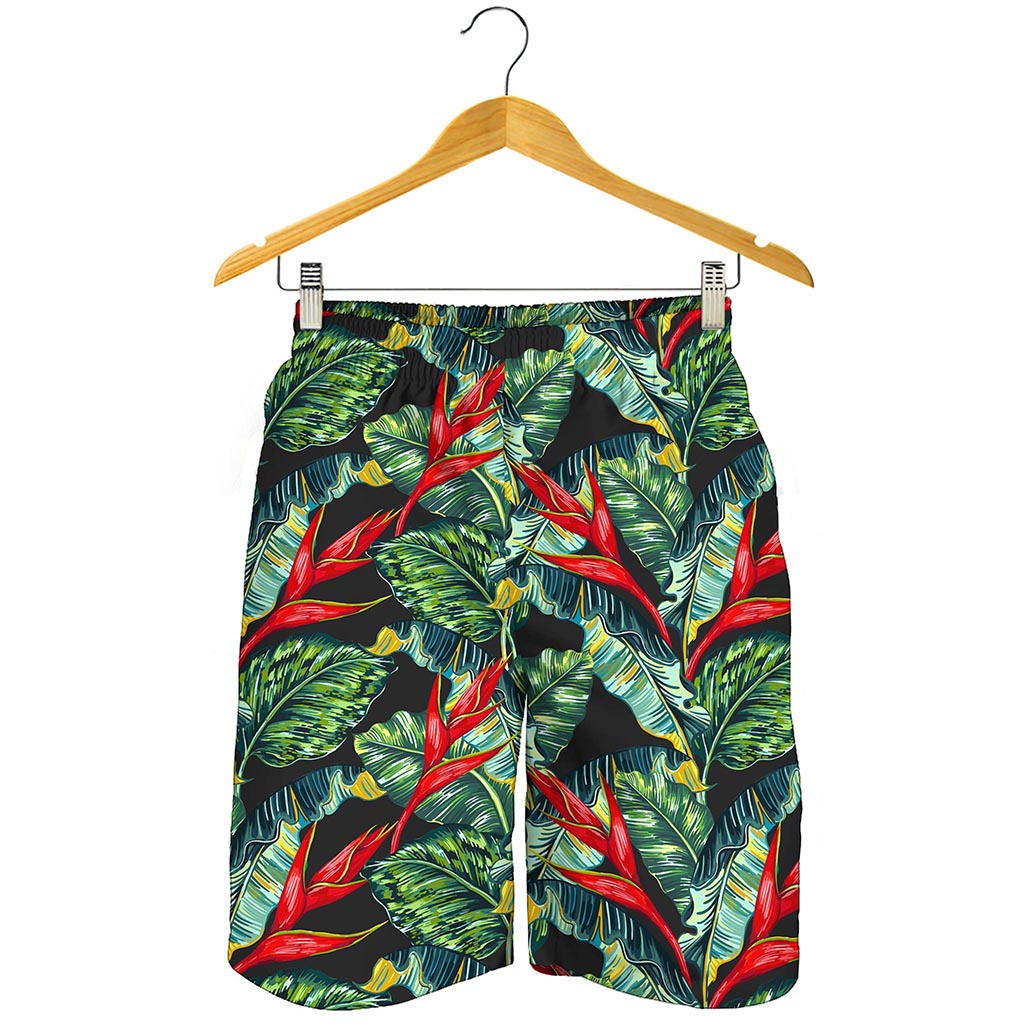 Banana Leaf Hawaiian Pattern Print Men's Shorts