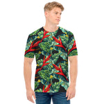 Banana Leaf Hawaiian Pattern Print Men's T-Shirt