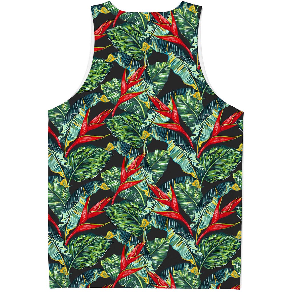 Banana Leaf Hawaiian Pattern Print Men's Tank Top