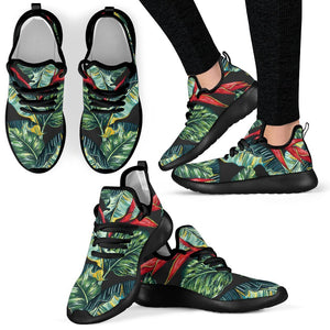 Banana Leaf Hawaiian Pattern Print Mesh Knit Shoes GearFrost