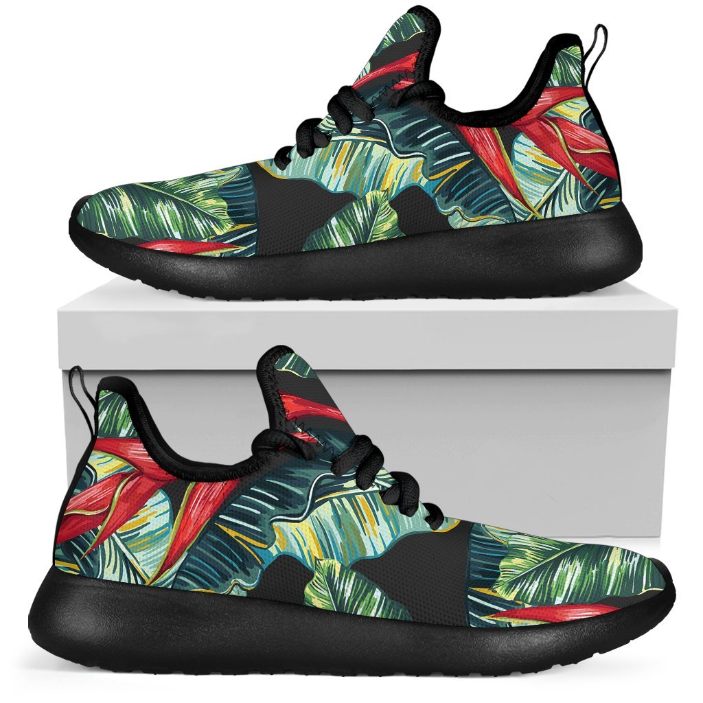 Banana Leaf Hawaiian Pattern Print Mesh Knit Shoes GearFrost