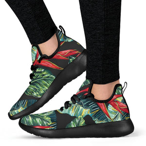 Banana Leaf Hawaiian Pattern Print Mesh Knit Shoes GearFrost