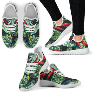 Banana Leaf Hawaiian Pattern Print Mesh Knit Shoes GearFrost