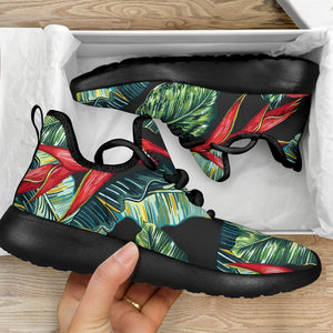 Banana Leaf Hawaiian Pattern Print Mesh Knit Shoes GearFrost