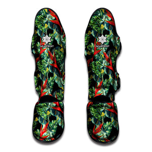 Banana Leaf Hawaiian Pattern Print Muay Thai Shin Guard