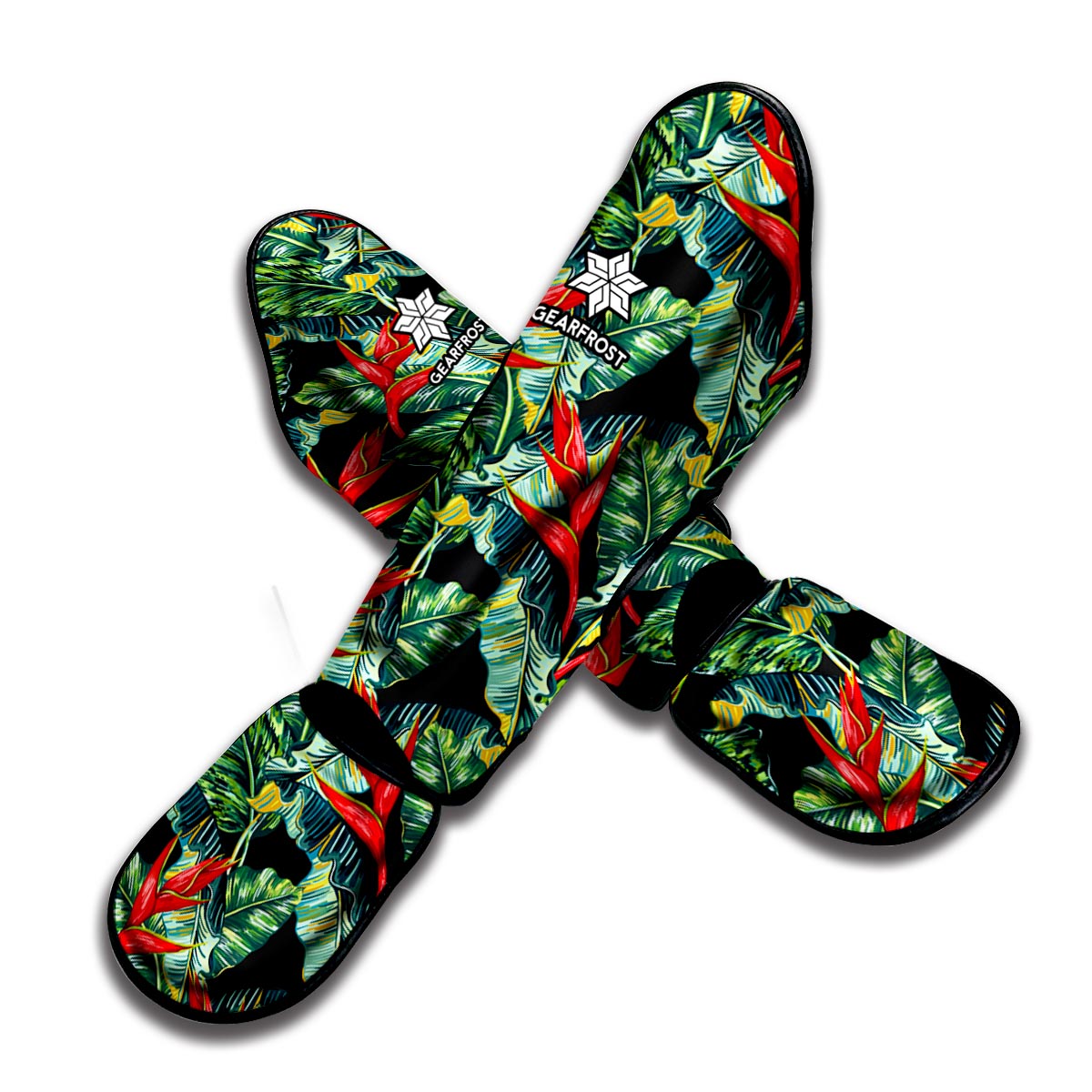 Banana Leaf Hawaiian Pattern Print Muay Thai Shin Guard