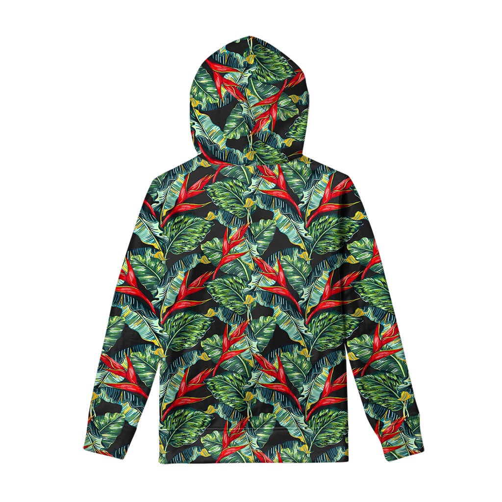 Banana Leaf Hawaiian Pattern Print Pullover Hoodie