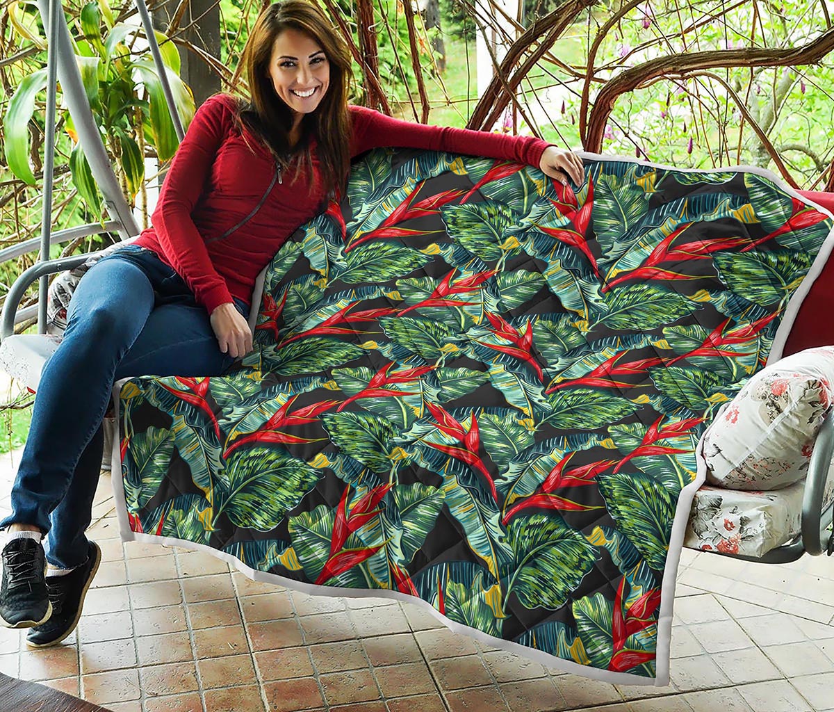 Banana Leaf Hawaiian Pattern Print Quilt