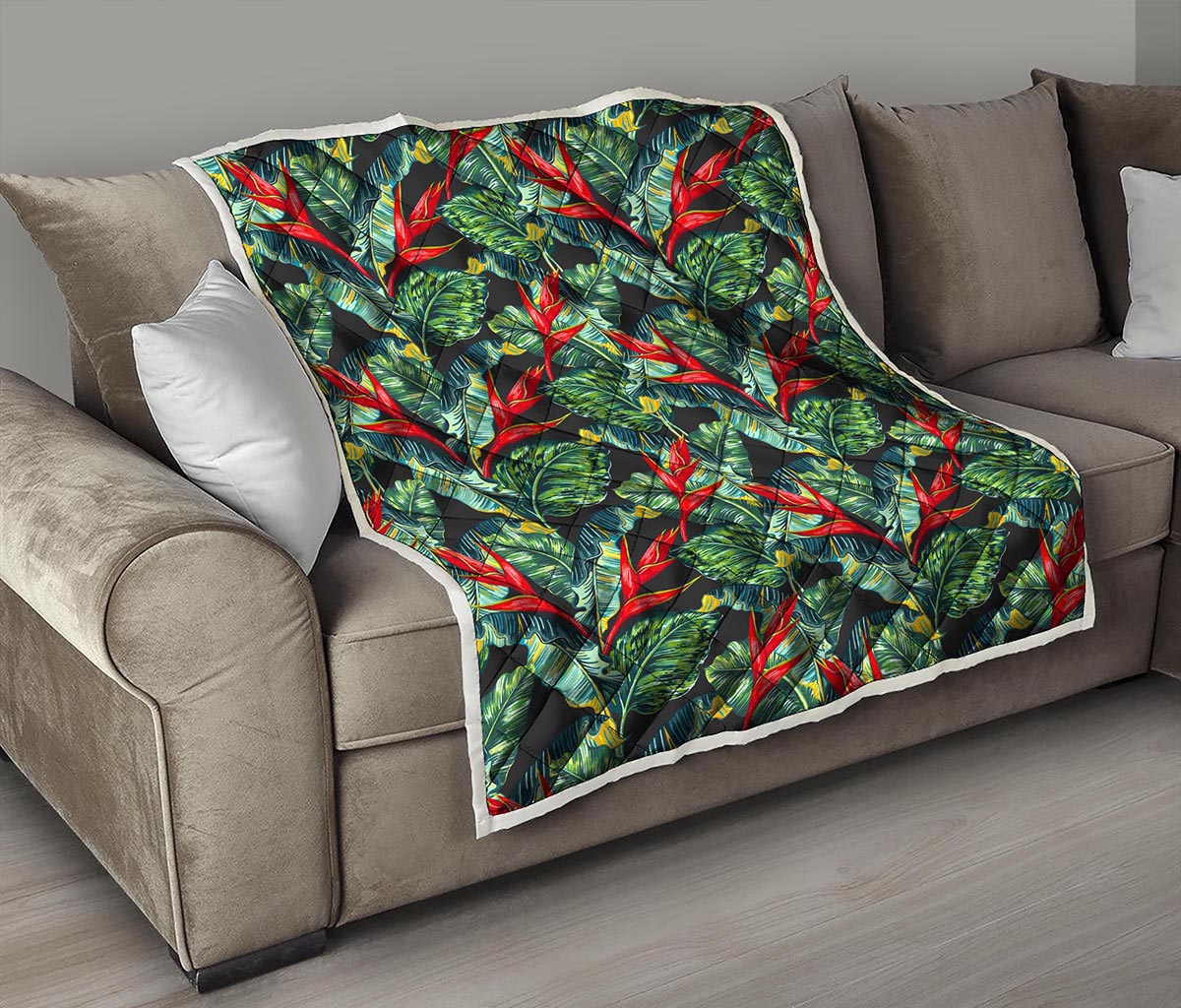 Banana Leaf Hawaiian Pattern Print Quilt