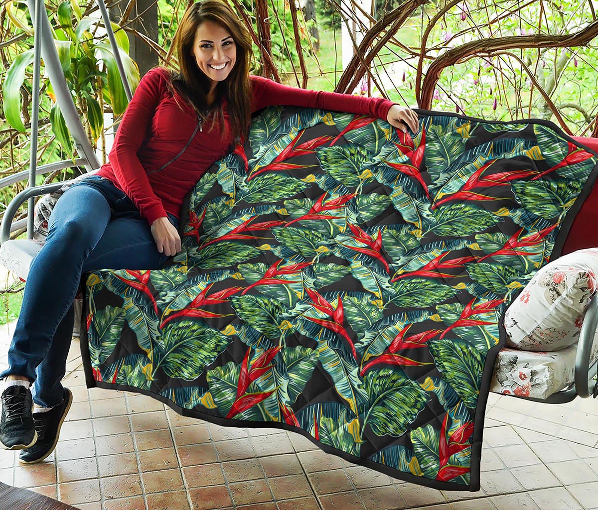 Banana Leaf Hawaiian Pattern Print Quilt