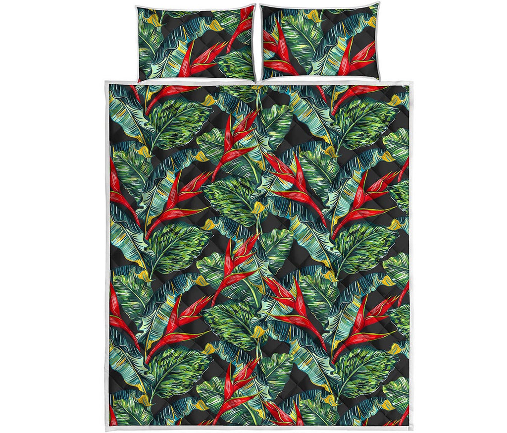 Banana Leaf Hawaiian Pattern Print Quilt Bed Set