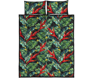 Banana Leaf Hawaiian Pattern Print Quilt Bed Set