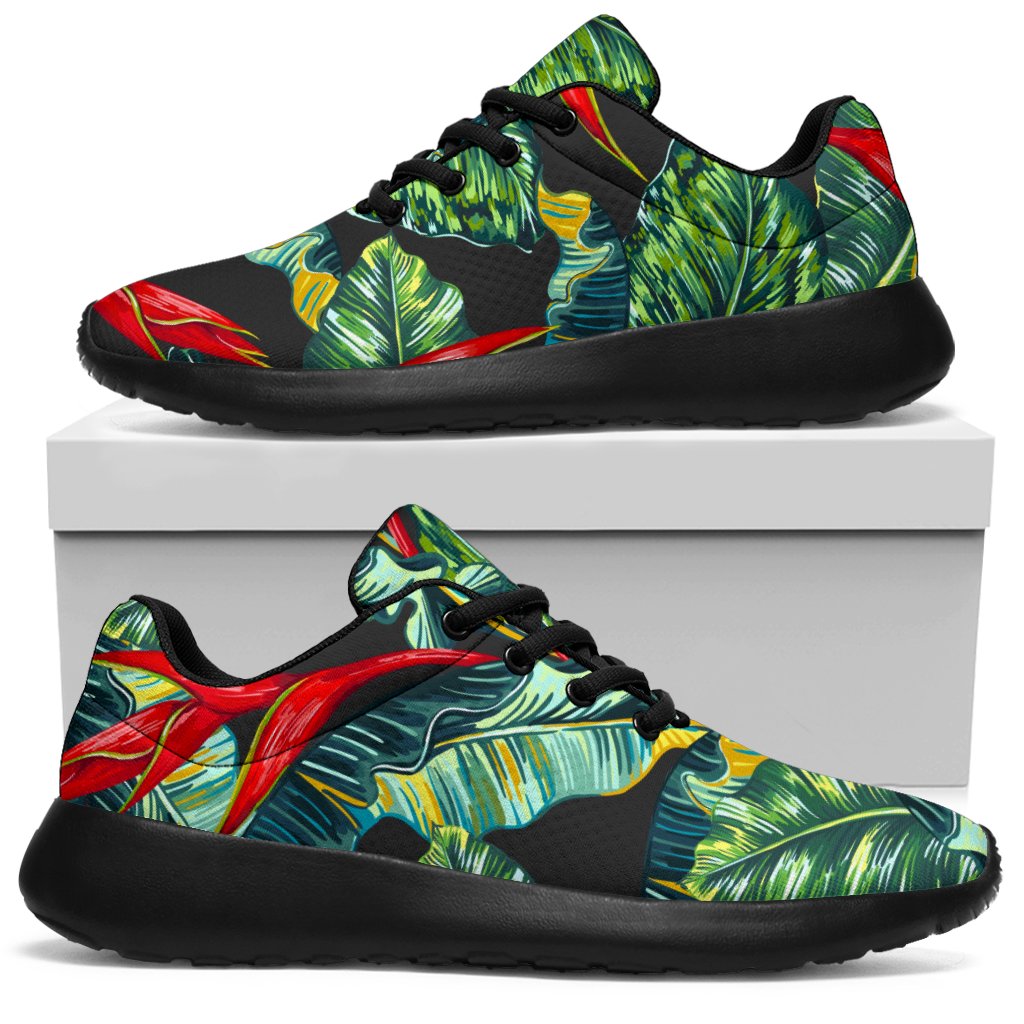 Banana Leaf Hawaiian Pattern Print Sport Shoes GearFrost