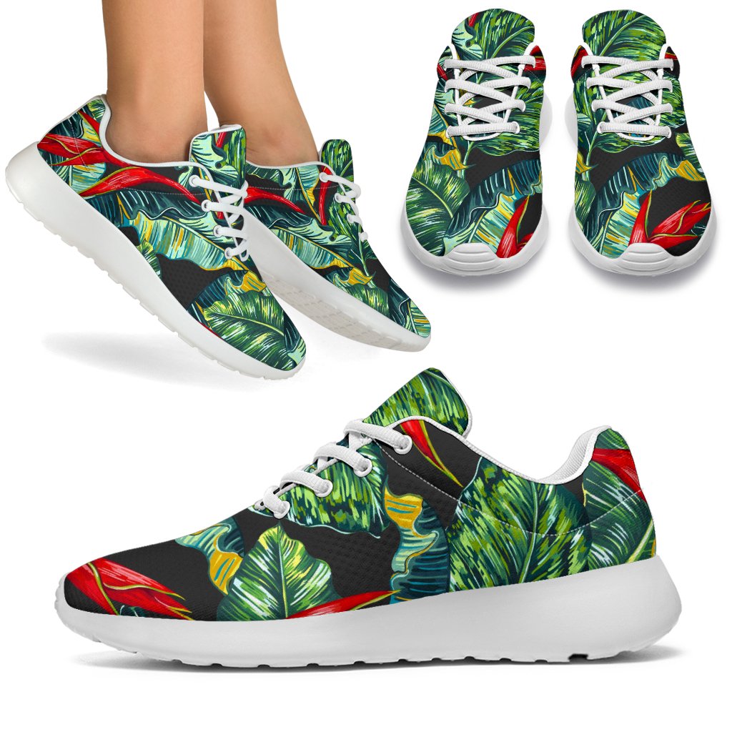 Banana Leaf Hawaiian Pattern Print Sport Shoes GearFrost