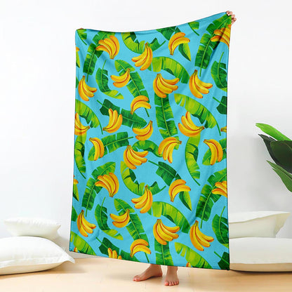 Banana Leaf Pattern Print Blanket