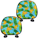 Banana Leaf Pattern Print Car Headrest Covers