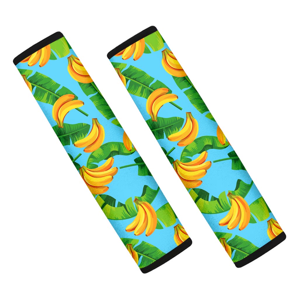 Banana Leaf Pattern Print Car Seat Belt Covers