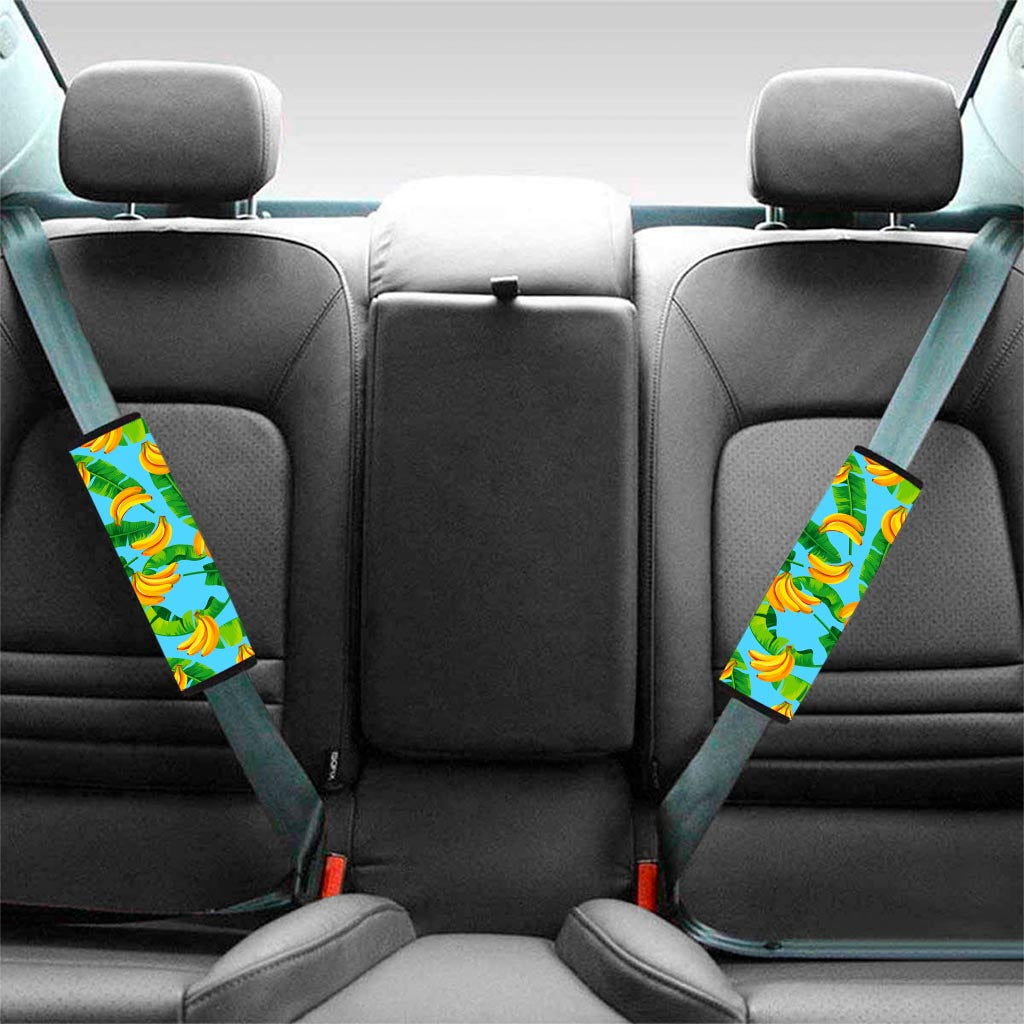 Banana Leaf Pattern Print Car Seat Belt Covers