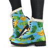 Banana Leaf Pattern Print Comfy Boots GearFrost