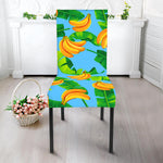 Banana Leaf Pattern Print Dining Chair Slipcover