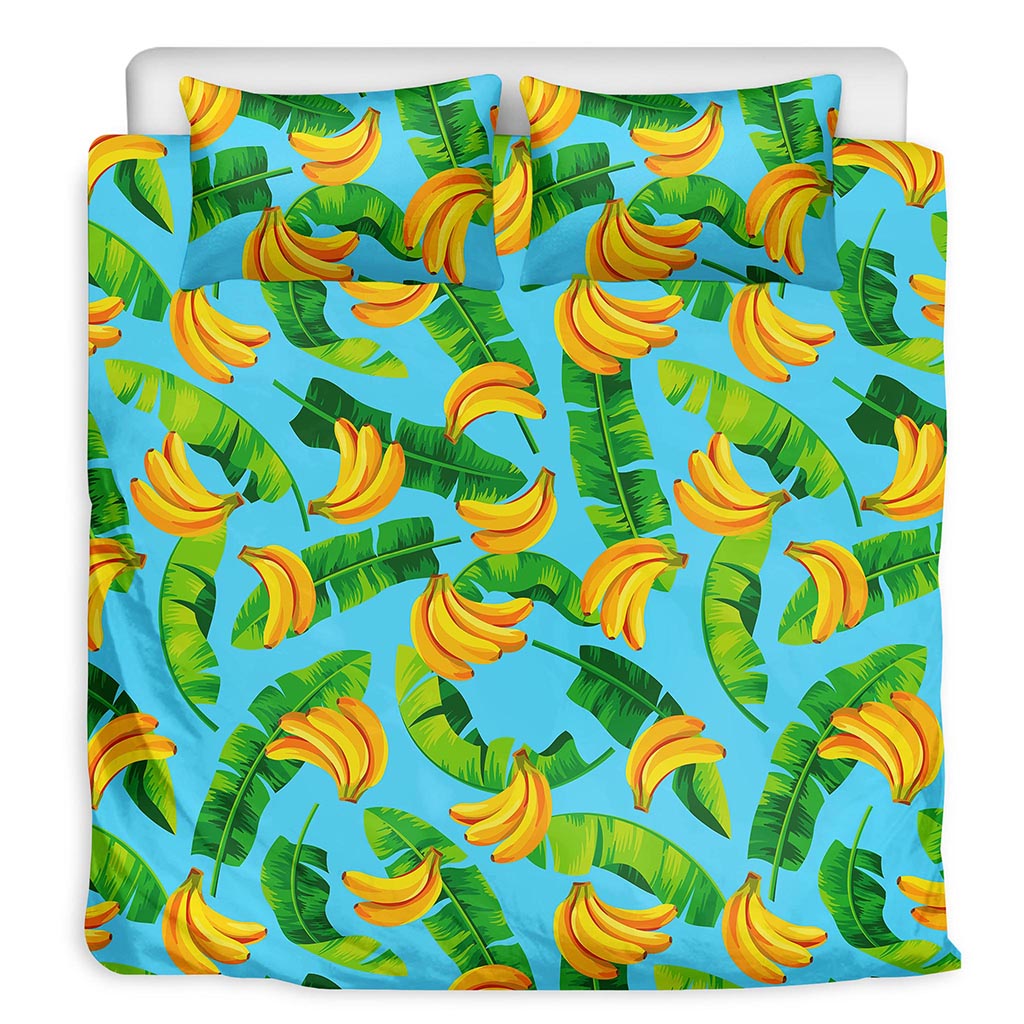 Banana Leaf Pattern Print Duvet Cover Bedding Set